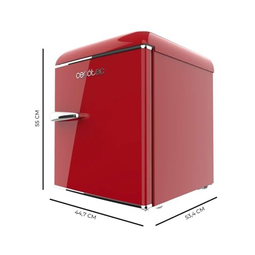 Cecotec Bolero CoolMarket TT45 Mini Frigorífico 45L Retro, Rojo