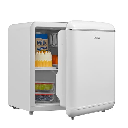 COMFEE' RCD50WH2EURT(E) Mini Frigorífico 47L Retro, Silencioso, Blanco