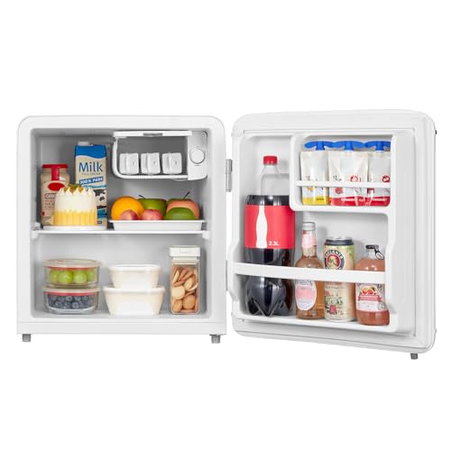 COMFEE' RCD50WH2EURT(E) Mini Frigorífico 47L Retro, Silencioso, Blanco