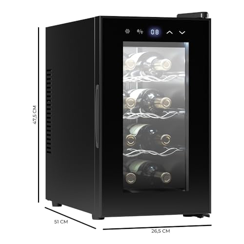 Cecotec Bolero Grandsommelier 8 Botellas, Termoeléctrica, LED