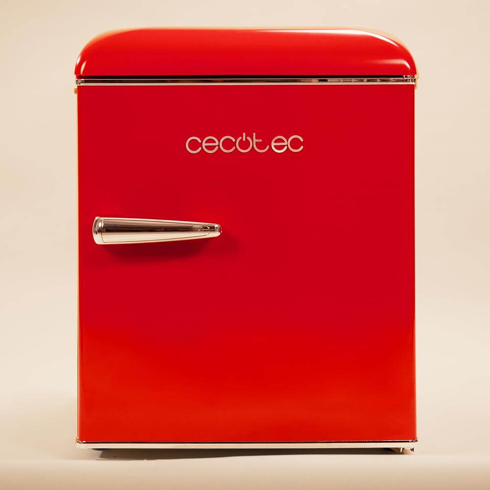 Cecotec Bolero CoolMarket TT45 Mini Frigorífico 45L Retro, Rojo