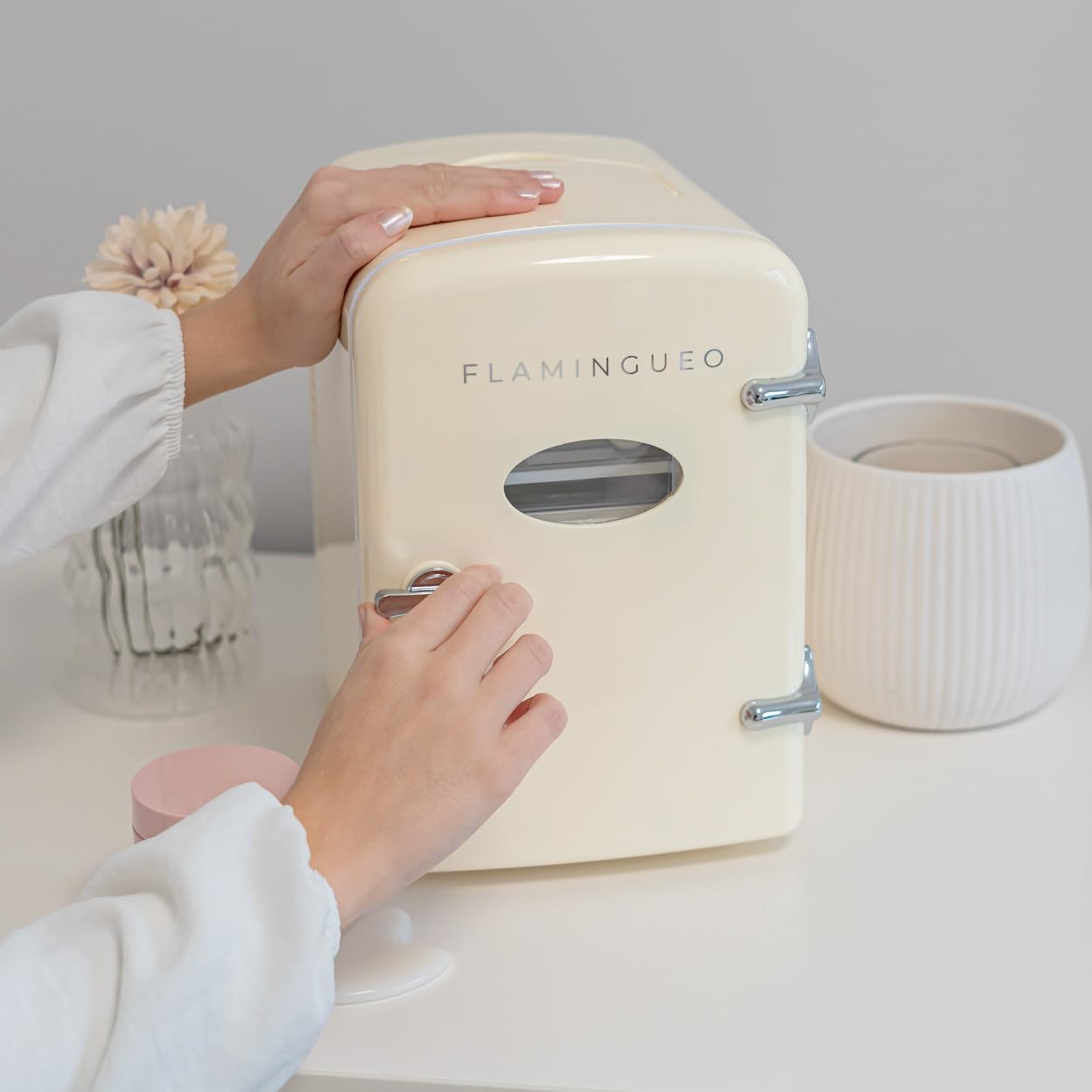 Flamingueo Mini Nevera 4L, Frío/Calor, 12V/220V