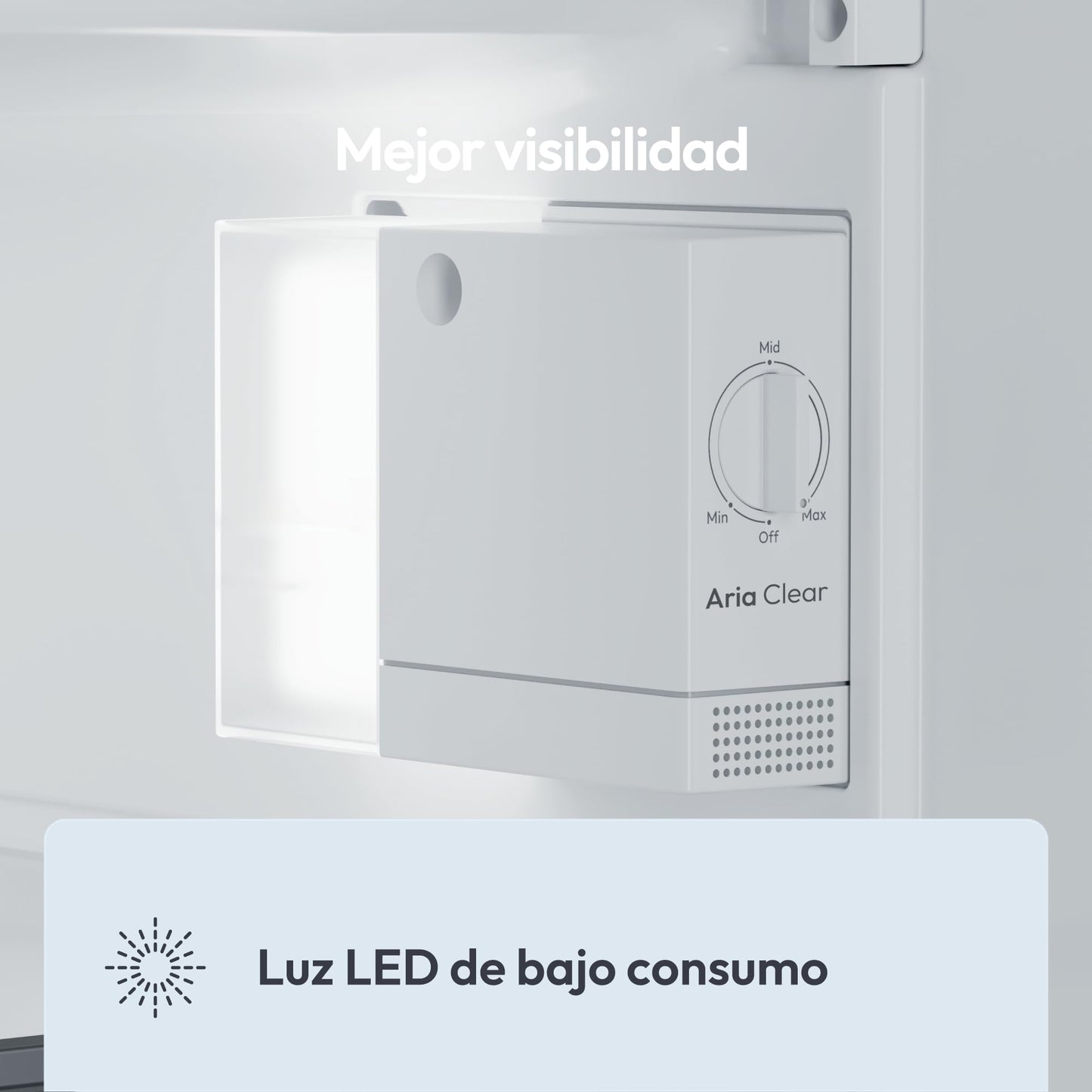 Candy Mini Frigorífico 129L con Congelador, LED, Blanco