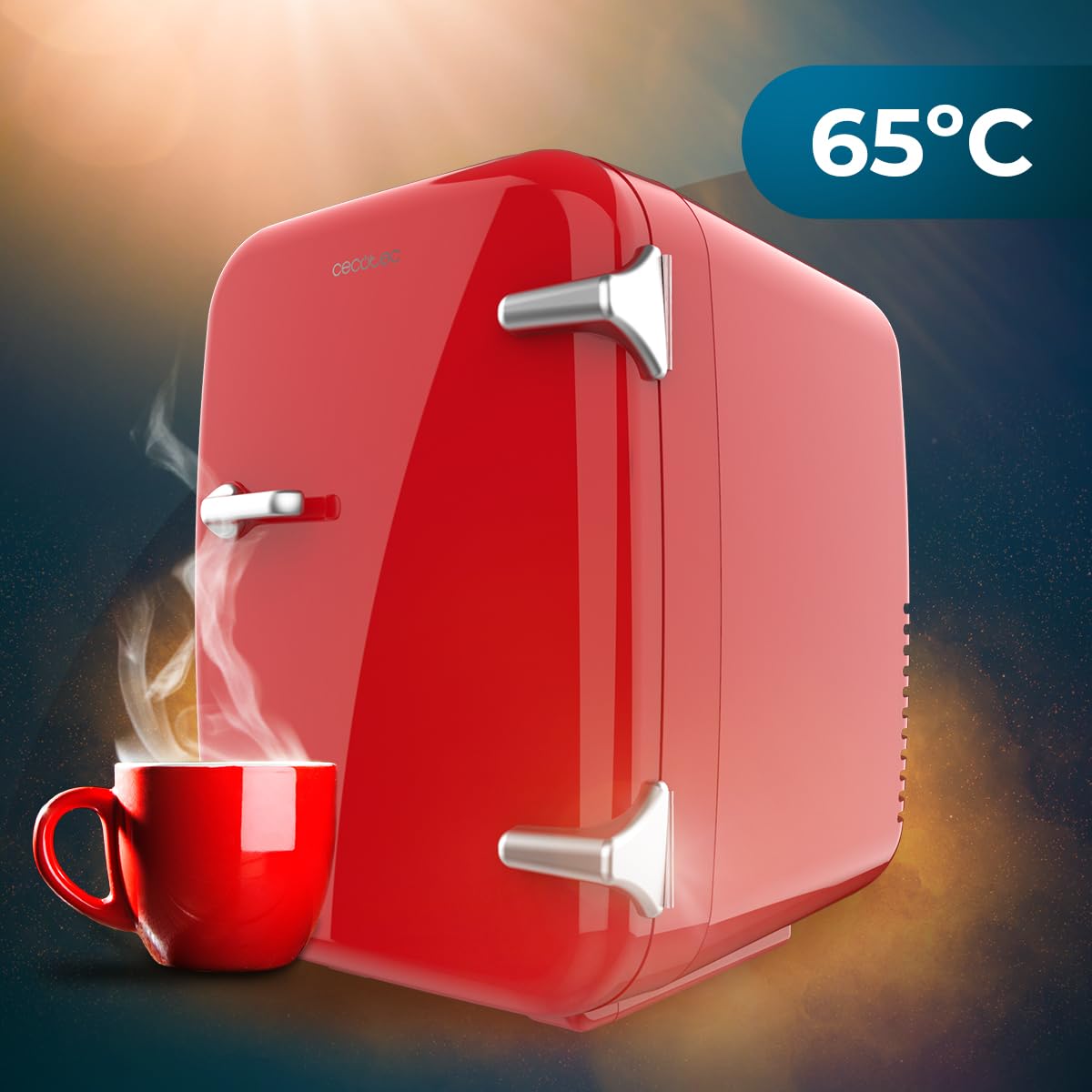 Cecotec Bolero MiniCooling 4L Habana Red, 12V-220V, Frío/Calor