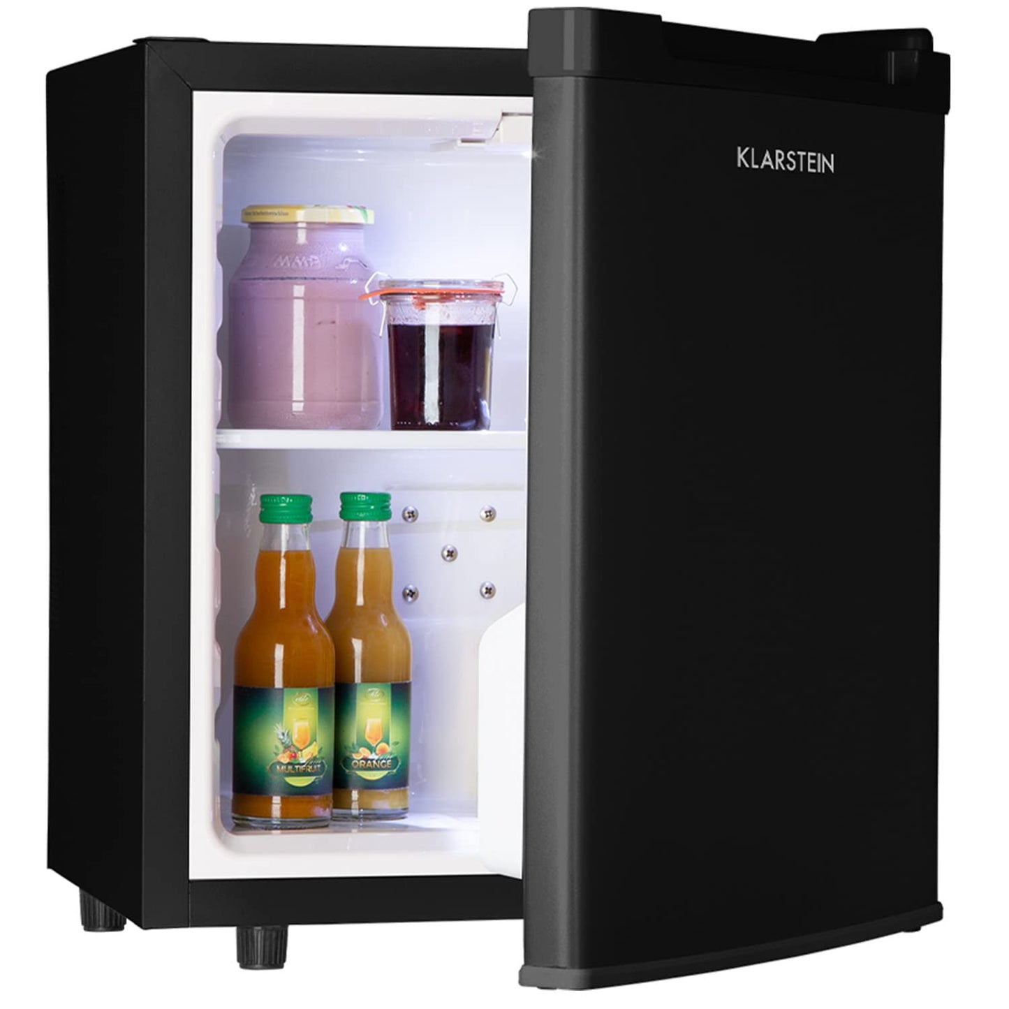 KLARSTEIN Mini Nevera 30L, Frío 0-15°C, Estantes Ajustables