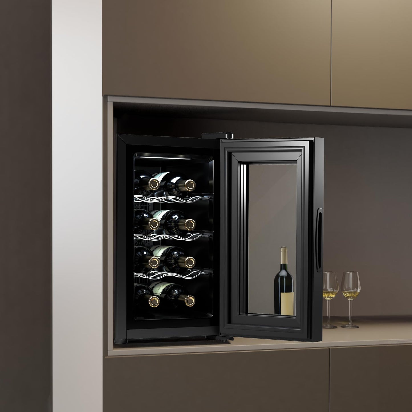 Cecotec Bolero Grandsommelier 8 Botellas, Termoeléctrica, LED