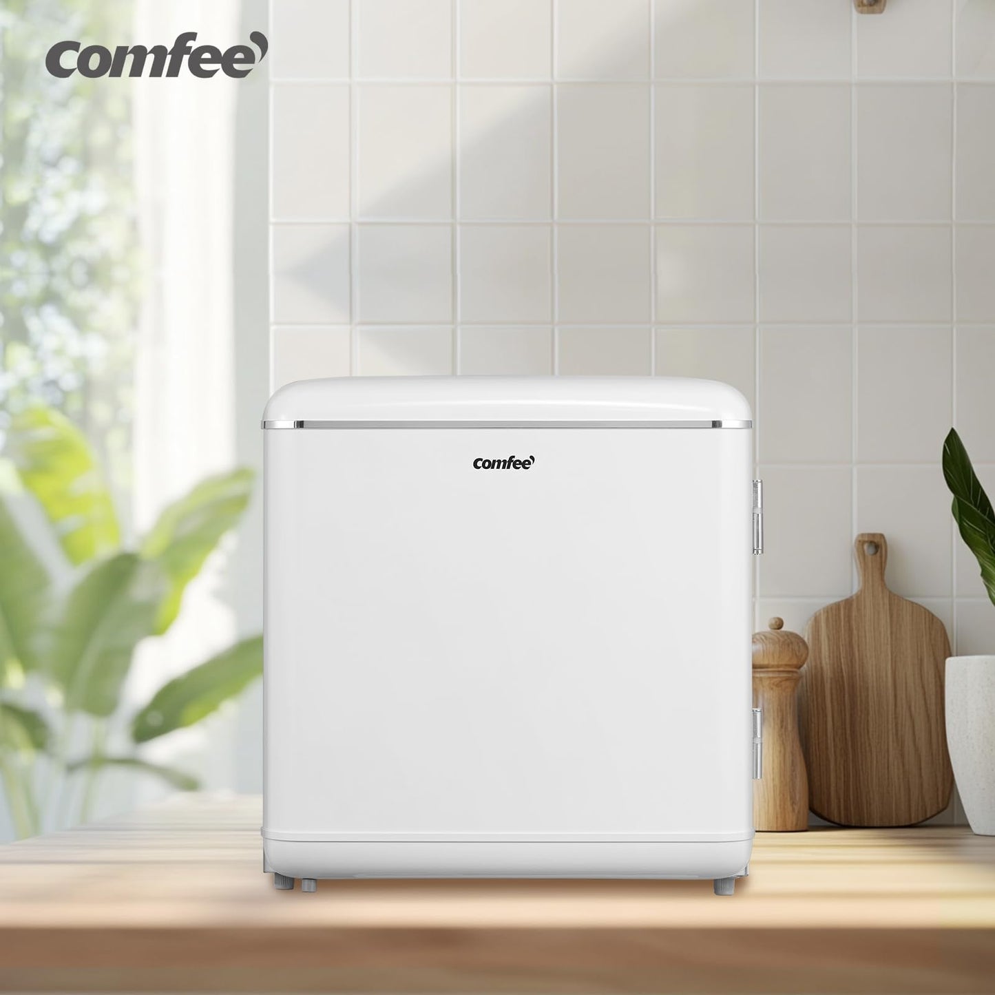 COMFEE' RCD50WH2EURT(E) Mini Frigorífico 47L Retro, Silencioso, Blanco