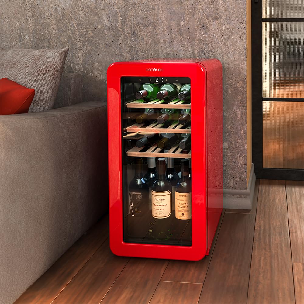Cecotec Bolero Grandsommelier 18 Botellas, Beige, LED