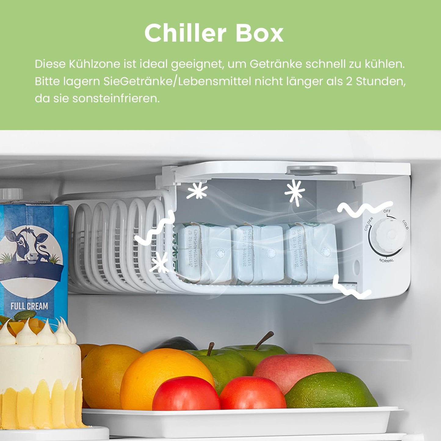 COMFEE' RCD50WH2EURT(E) Mini Frigorífico 47L Retro, Silencioso, Blanco