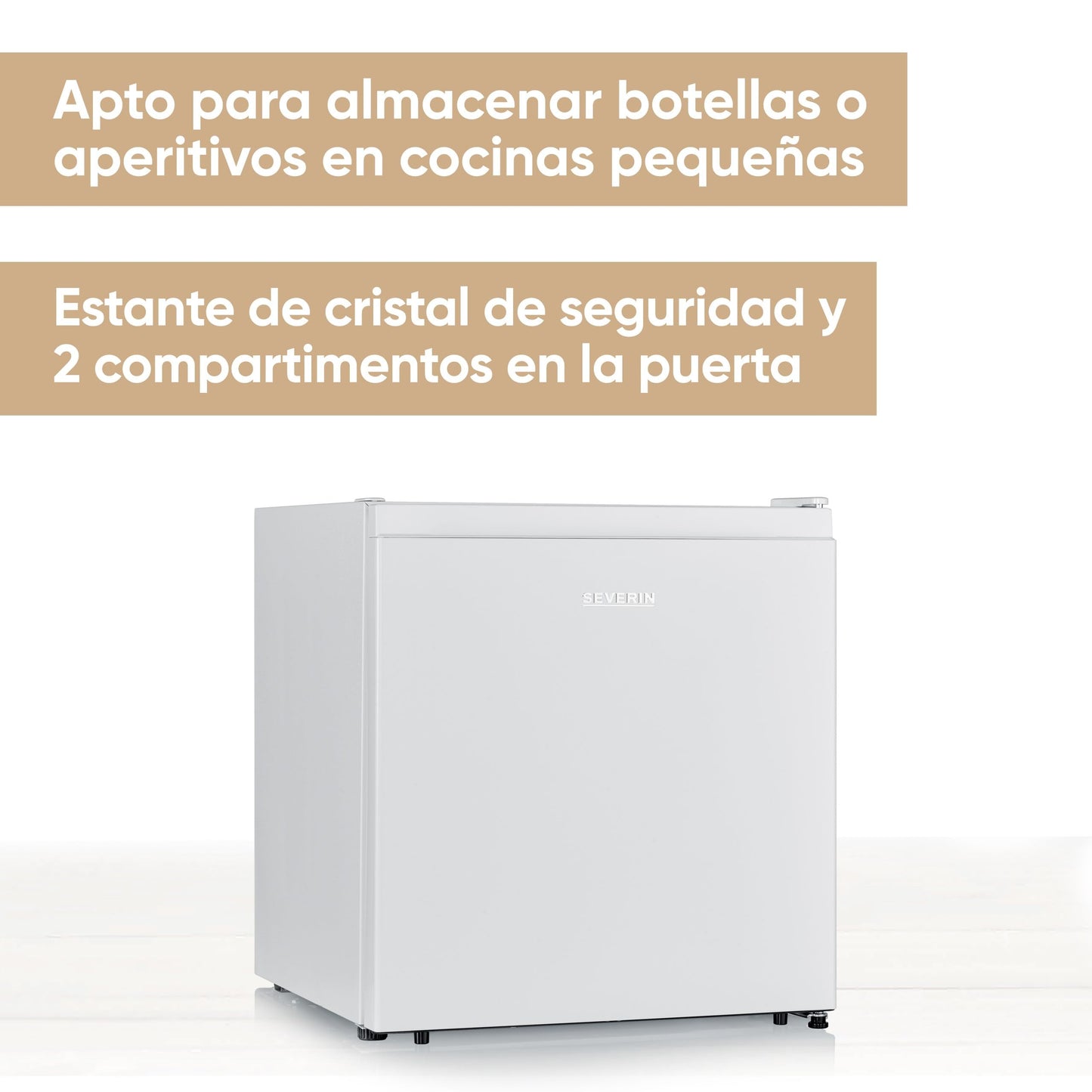 SEVERIN Mini Frigorífico 45L, Silencioso 40dB, Blanco, KB8884