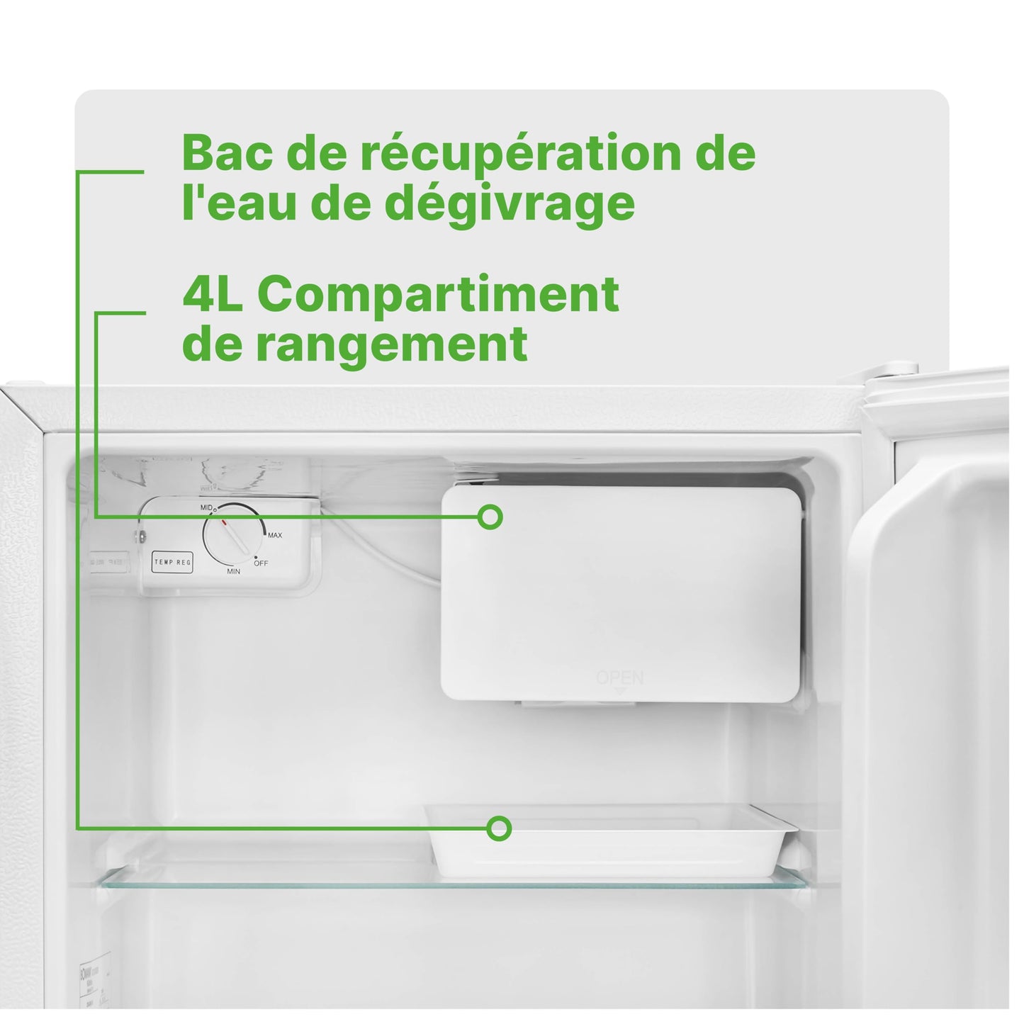 Bomann KB7245 Mini Frigorífico 45L con Congelador, Blanco
