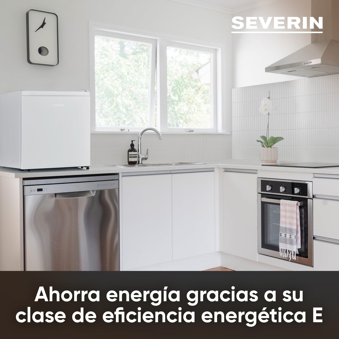 SEVERIN Mini Frigorífico 45L, Silencioso 40dB, Blanco, KB8884