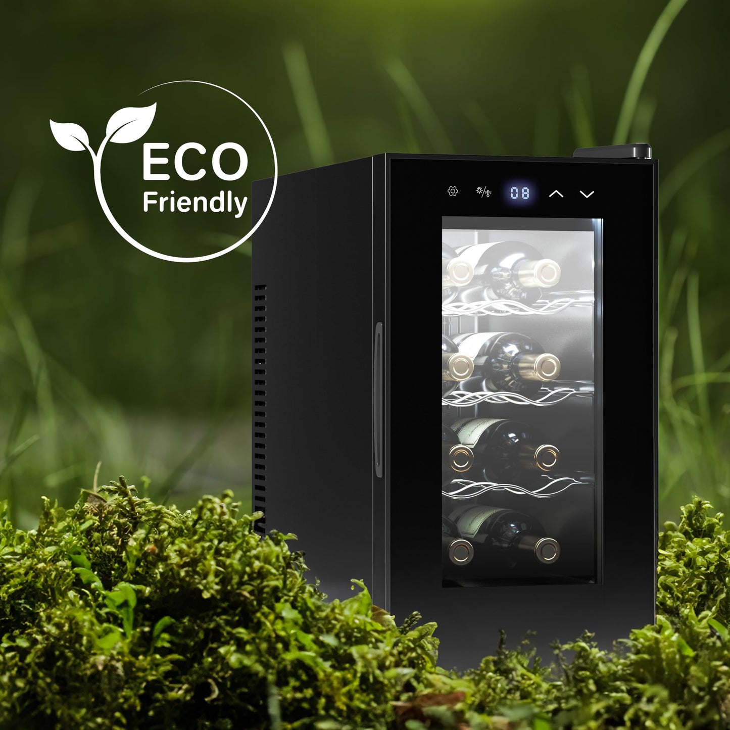 Cecotec Bolero Grandsommelier 8 Botellas, Termoeléctrica, LED