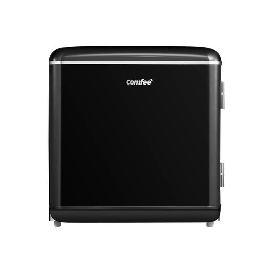 COMFEE' Mini Frigorífico 47L Retro, Silencioso, Negro