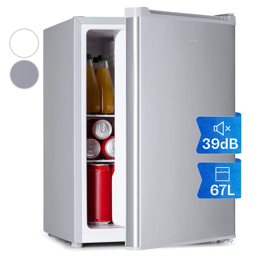 Klarstein Mini Nevera 67L con Congelador 4L, Cristal, Silenciosa