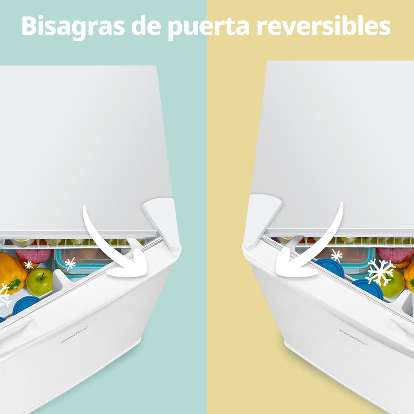 COMFEE' RCD50WH2(E) Mini Frigorífico 43L, Silencioso, Blanco