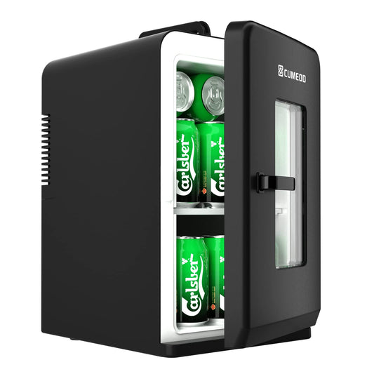 Mini Nevera 15L, Portátil 12V/220V, Frío/Calor, Dormitorio/Coche