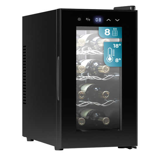 Cecotec Bolero Grandsommelier 8 Botellas, Termoeléctrica, LED